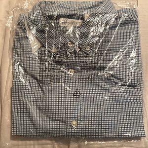 Gap XL long sleeve button down collared shirt - light and dark blue check